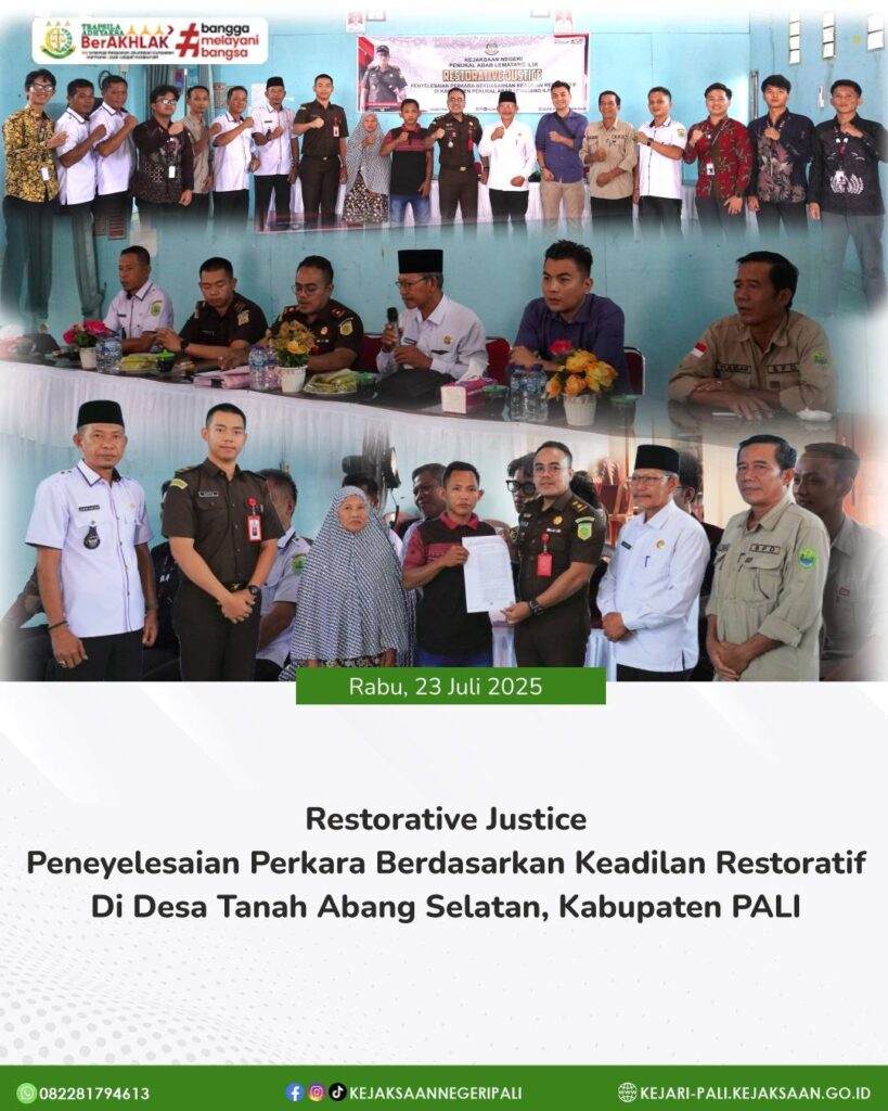 Rabu, 23 Juli 2025Bertempat di Kantor Desa Tanah Abang Selatan Kecamatan Tanah Abang Kabupaten P