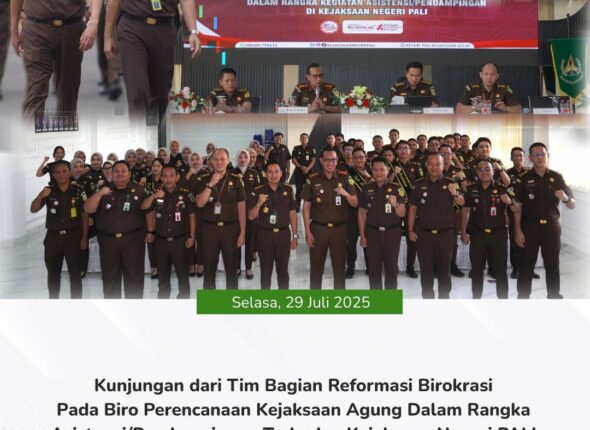 Selasa, 29 Juli 2025Kepala Kejaksaan Negeri PALI Bapak Farriman Isandi Siregar,SH.MH didampingi