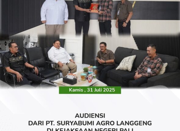 Kamis, 31 Juli 2025Kepala Kejaksaan Negeri PALI Bapak Farriman Isandi Siregar, SH, MH didampingi