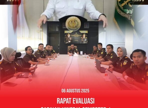 Rabu, 06 Agustus 2025Kejaksaan Negeri PALI mengikuti lanjutan Rapat Evaluasi Capaian Kinerja Sem