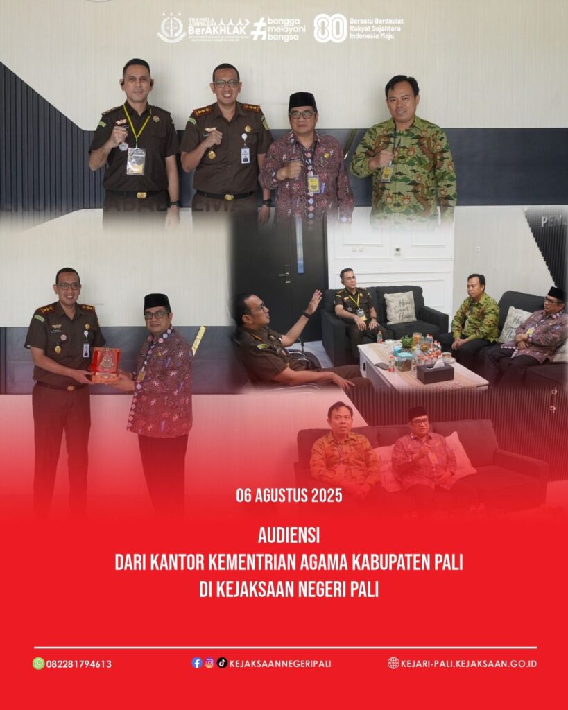 Rabu, 06 Agustus 2025Kepala Kejaksaan Negeri PALI Bapak Farriman Isandi Siregar, SH, MH didampin