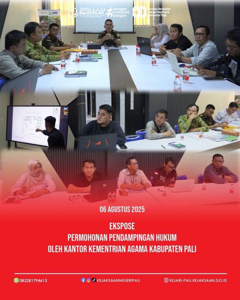 Rabu, 06 Agustus 2025Telah dilaksanakan ekspose-pemaparan atas Permohonan Pendampingan Hukum Keg