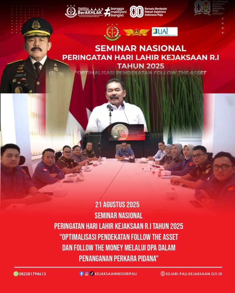 Talang Ubi, Kepala Kejaksaan Negeri PALI Bapak Farriman Isandi Siregar, SH, MH didampingi Para K