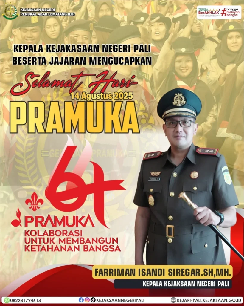 Talang Ubi,Memperingati Hari Pramuka ke-64, sebuah momen bersejarah yang menjadi pengingat akan