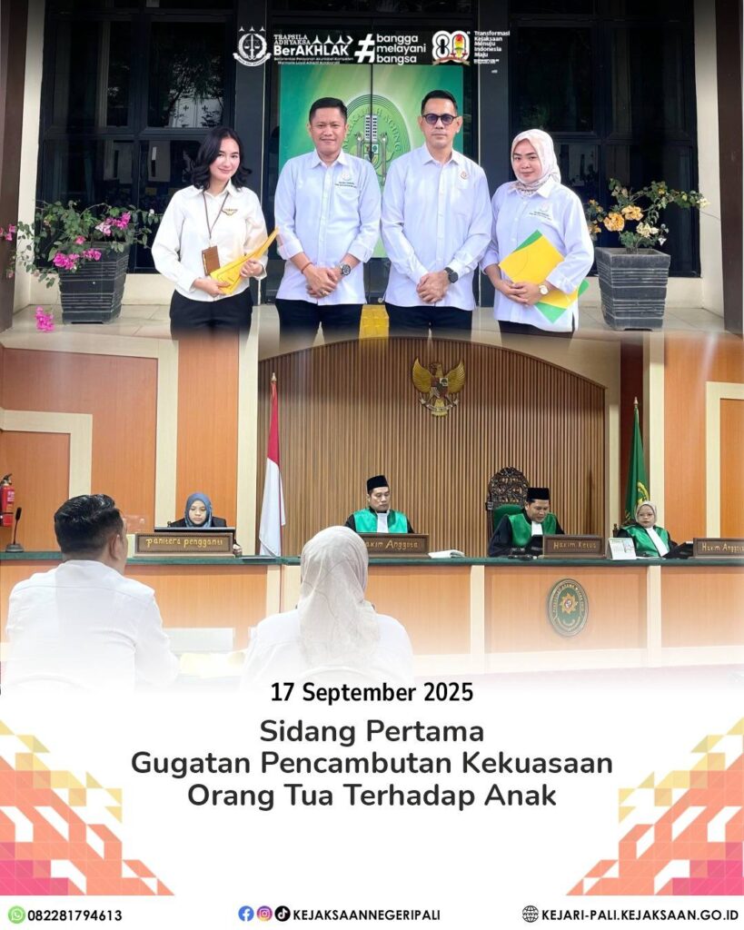 Talang Ubi, Bertempat di Pengadilan Agama Muara Enim Kelas IB, Kejaksaan Negeri PALI melalui Sek (3)