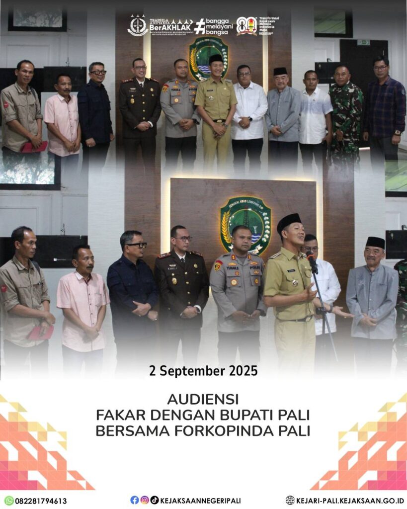 Talang Ubi, Bupati Kabupaten PALI Bapak Asgianto, ST, didampingi Ketua TP-PKK Kabupaten PALI Ibu