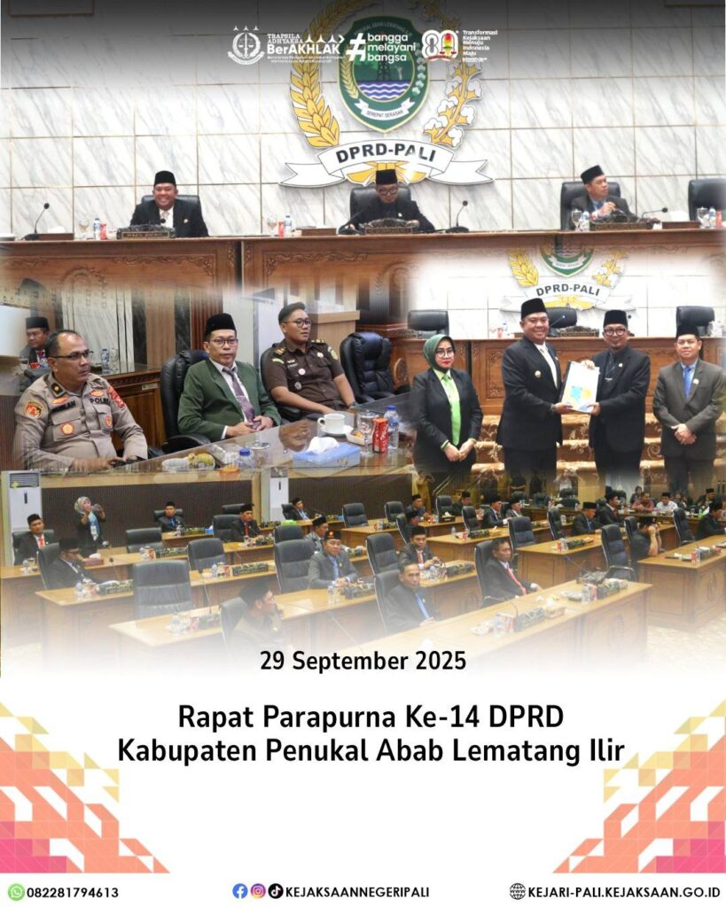 Talang Ubi, Kepala Kejaksaan Negeri PALI diwakili oleh Kasubsi II Seksi Intelijen Kejaksaan Nege