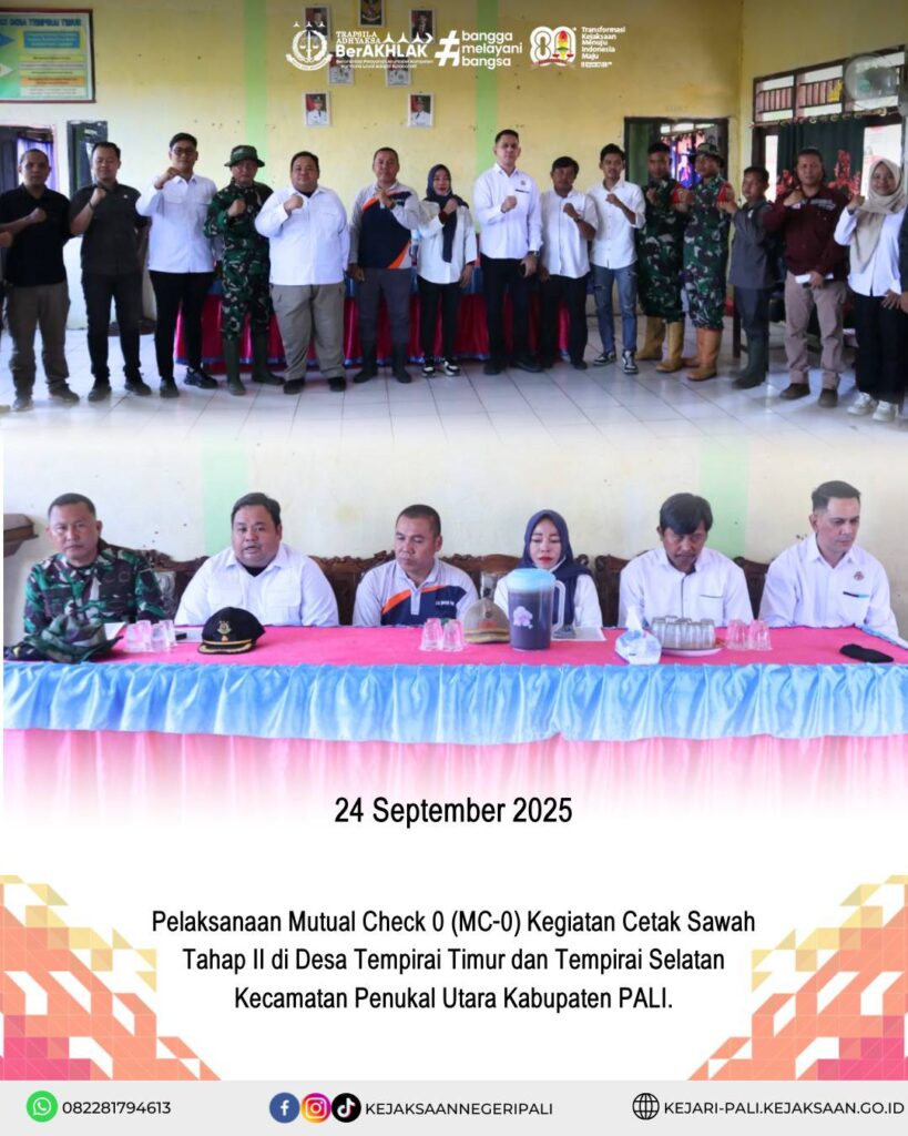 Talang Ubi, Kepala Seksi Intelijen Bapak Rido Dharma Hermando, SH, MH didampingi oleh Kasi Datun