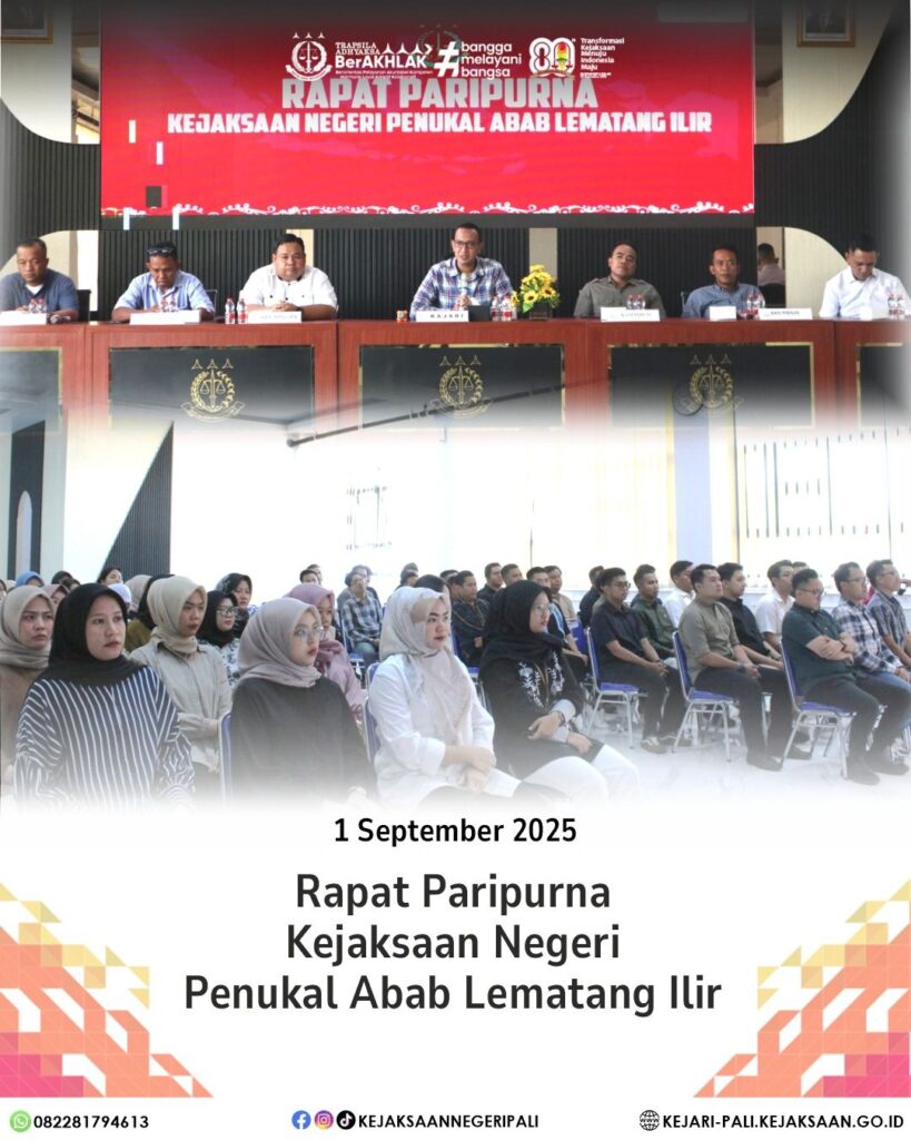 Talang Ubi, Telah dilaksanakan Rapat Paripurna terkait Keamanan dan Pengamanan Kantor Kejaksaan