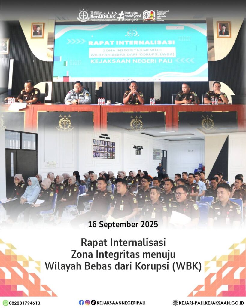 Talang Ubi,Telah dilaksanakan Kegiatan Rapat Paripurna Internalisasi Pembangunan Zona Integritas