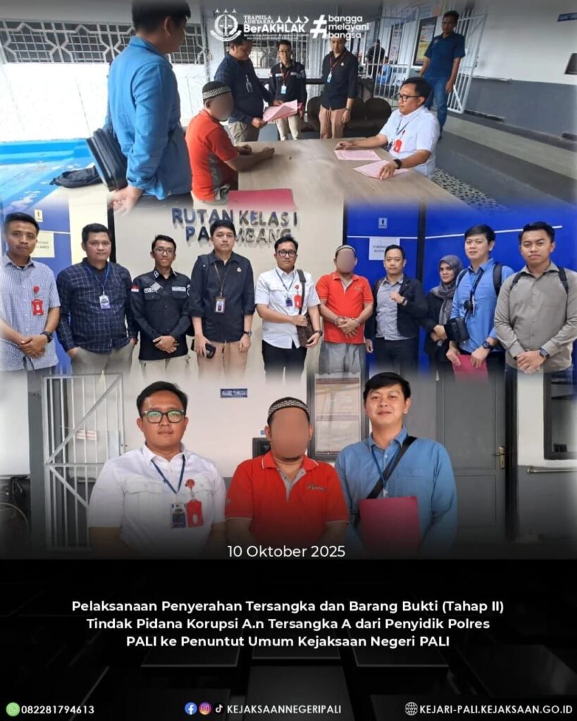 Talang Ubi, Bertempat di Rumah Tahanan Klas I Palembang Penyidik Polres PALI Iptu Dayend M, SH d