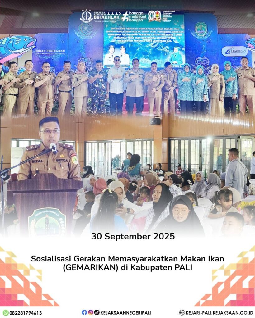 Talang Ubi, Kepala Kejaksaan Negeri PALI yang diwakili oleh Kepala Seksi Perdata dan Tata Usaha