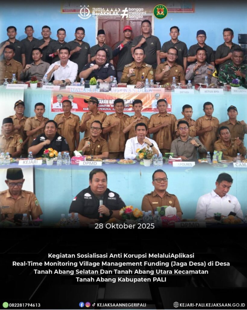 Talang Ubi, Kepala Seksi Intelijen Kejaksaan Negeri PALI Bapak Rido Dharma Hermando, SH, MH, me