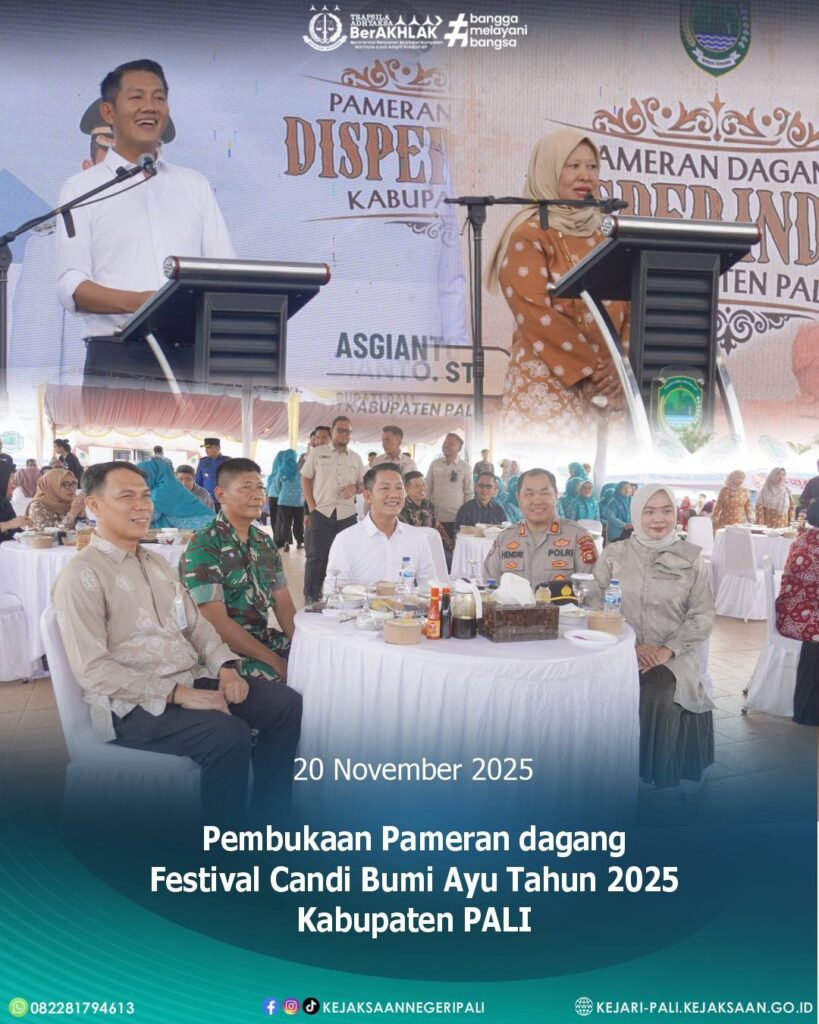Talang Ubi, Kepala Kejaksaan Negeri PALI diwakili oleh Kasubsi Perdata dan Tata Usaha Negara Ibu