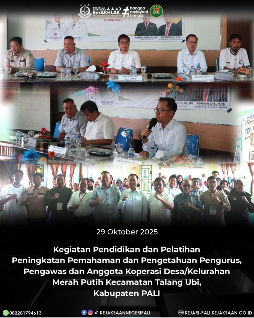 Talang Ubi, Kepala Kejaksaan Negeri PALI yang diwakili oleh Jaksa Fungsional Seksi Intelijen Ba