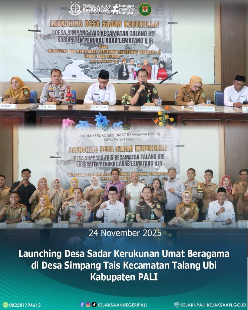 Talang Ubi,Kepala Kejaksaan Negeri PALI yang diwakili oleh Jaksa Fungsional Seksi Bidang Intelij