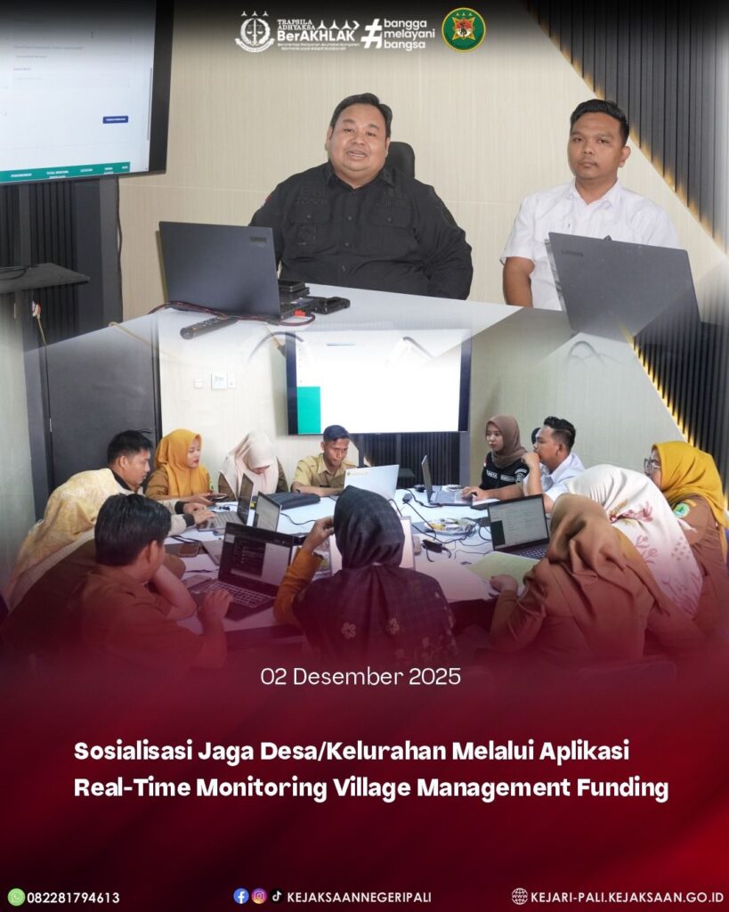 Talang Ubi,Kepala Seksi Intelijen Bapak Rido Dharma Hermando, SH, MH didampingi Operator Jaga De