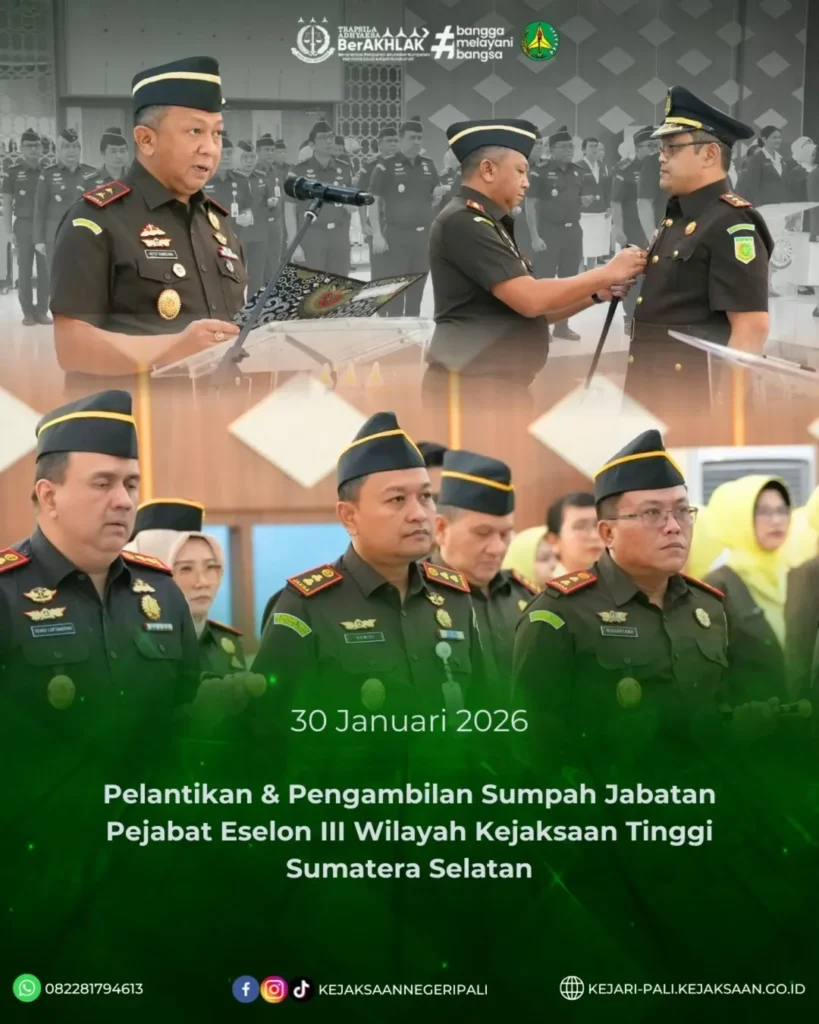 Palembang, Kepala Kejaksaan Negeri PALI Bapak Hamidi, SH, MH, didampingi Ketua IAD Daerah PALI