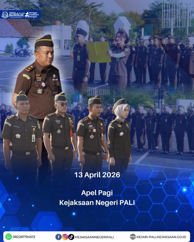 Talang Ubi,Telah dilaksanakan Apel Pagi di Halaman Kantor Kejaksaan Negeri PALI dengan bertindak
