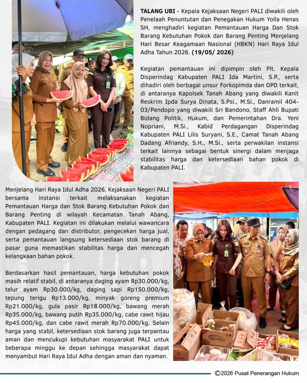 Instagram post from kejaksaannegeripali. This post is in position 1.